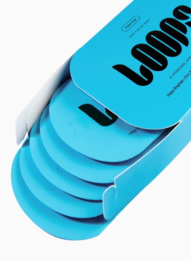 LOOPS Hyper Smooth Eye Hydrogel Eye Masks, Hydrate, Nourish and Help Reduce Dark Circles for Refreshed Eyes - Reduces Signs of Puffiness and Fortify Your Eyes - Moisturizing Under Eye Patches - 5pc - Image 2